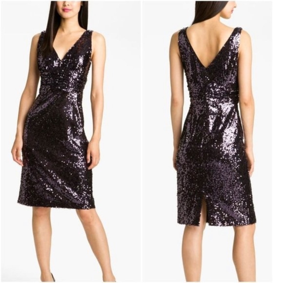 Eliza J Black Sequin Sheath Dress - Picture 3 of 7